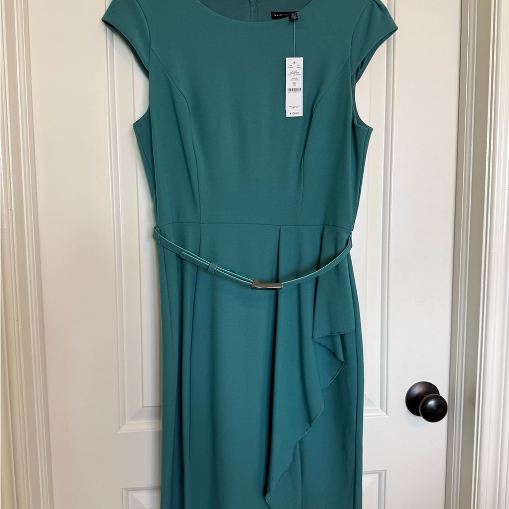 Elegant Green Dress with Belt